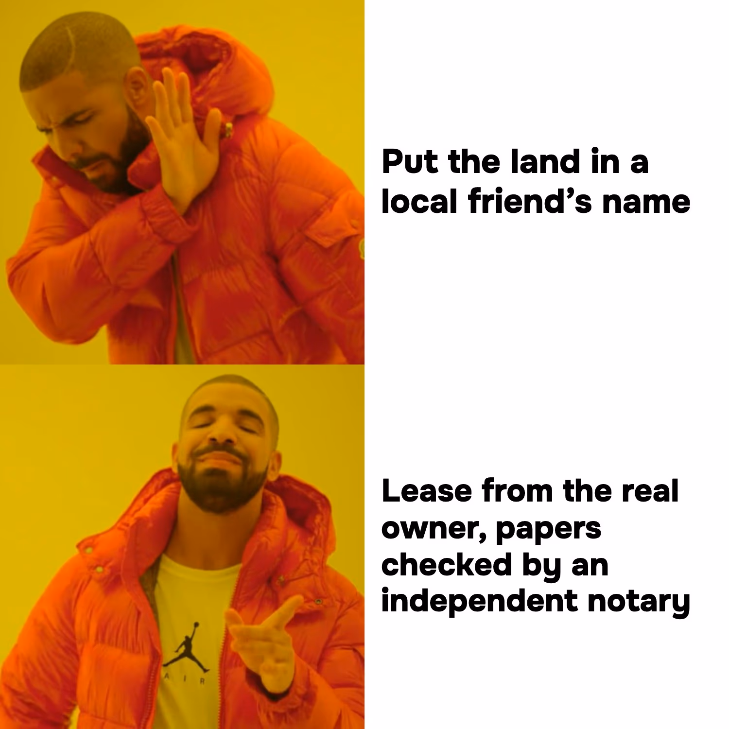A nominee or a lease from the real owner